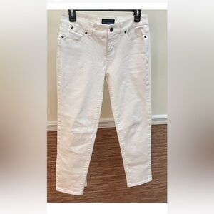 Talbots White 4P Simply Flattering Boyfriend Jeans